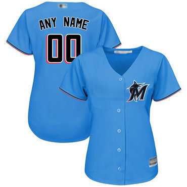 Women Customized Miami Marlins Blue Baseball Alternate Cool Base Jersey,We sell and wholesale Women Customized Miami Marlins Blue Baseball Alternate Cool Base Jersey on line form chian!